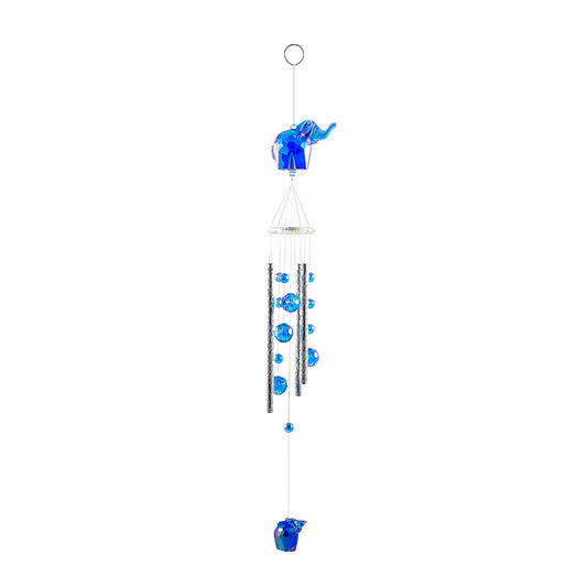 Closeout Beaded Acrylic Chime - Blue Elephant.