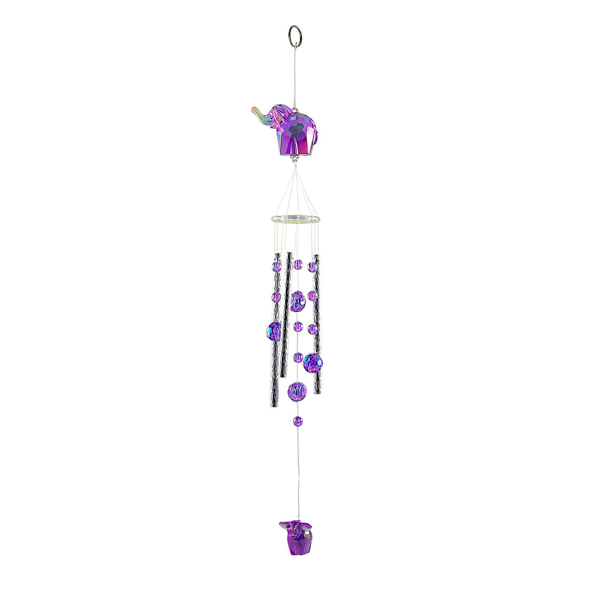 Closeout Beaded Acrylic Chime - Blue Elephant.