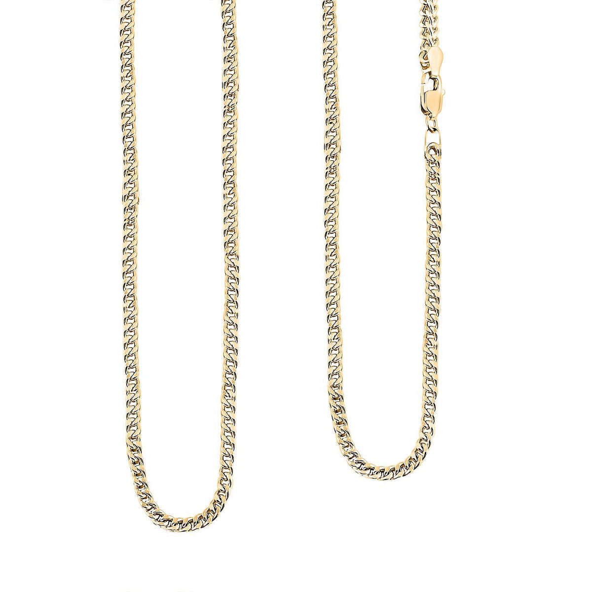 2.5mm Franco Chain Necklace in 10K Yellow Gold 6.40 Grams 24 Inches
