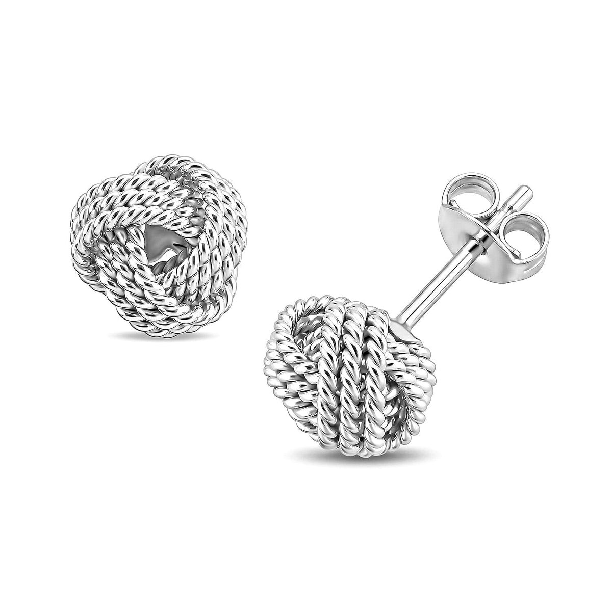 Knotted Earrings in Sterling Silver 2.4 Grams