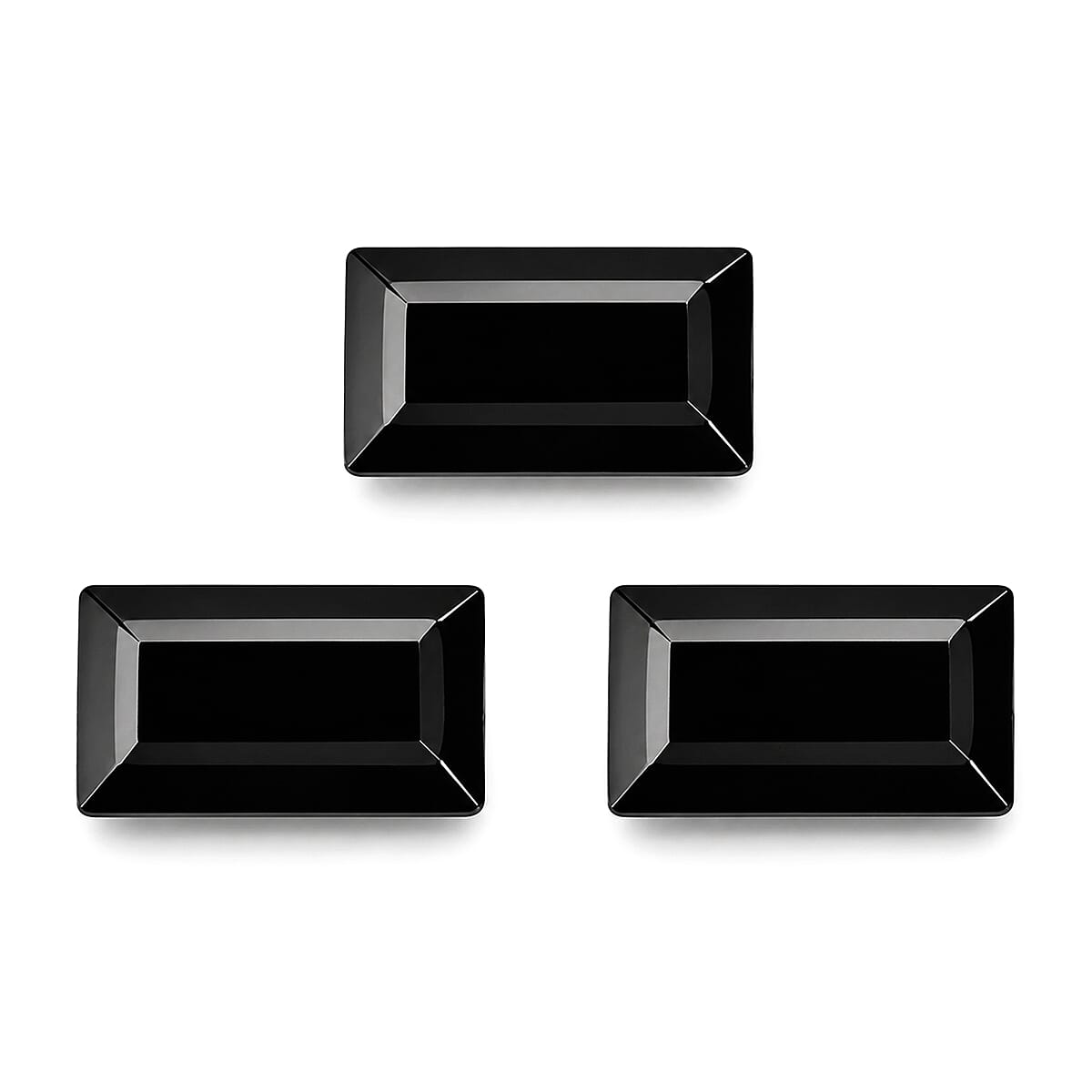 Thai Black Spinel Set of 3 (Bgt 6x3 mm) 1.08 ctw