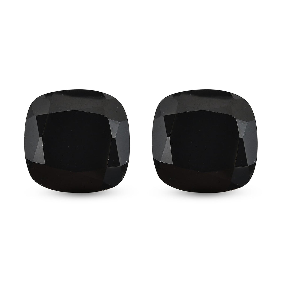Thai Black Spinel Set of 2 (Cush 6x6 mm) 2.04 ctw