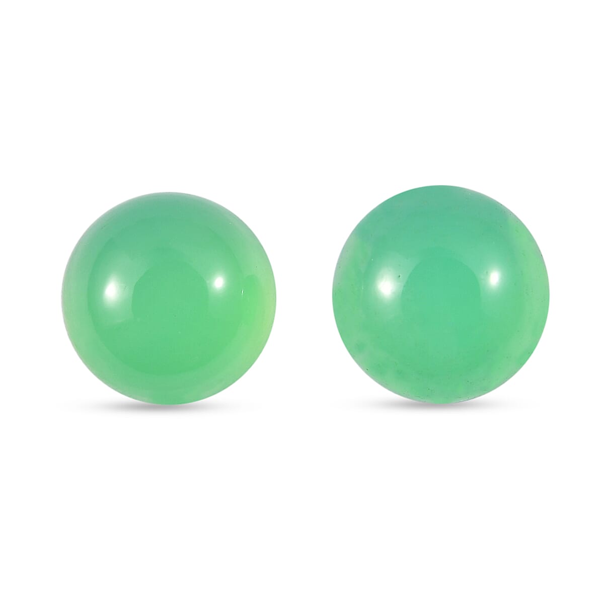 Blue Chalcedony Enhanced Set of 2 (Rnd 5 mm) 1.04 ctw