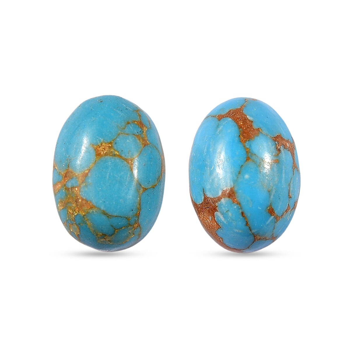 Blue Mojave Turquoise Set of 2 (Ovl 7x5 mm) 0.78 ctw