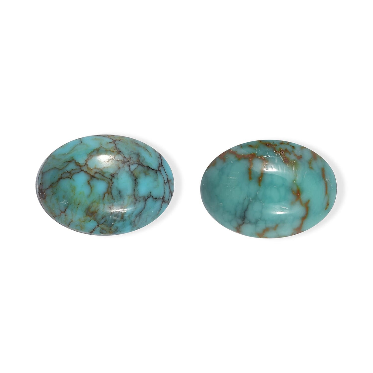 Blue Moon Turquoise Set of 2 (Ovl 7x5 mm) 1.28 ctw