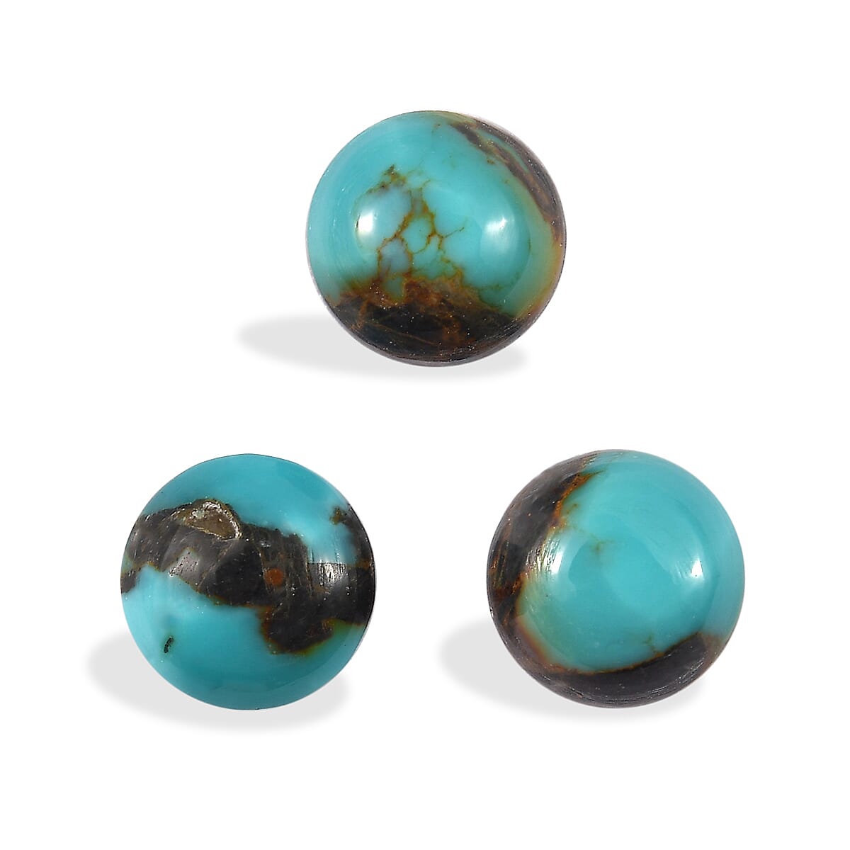 Blue Moon Turquoise Set of 3 (Rnd 5 mm) 1.60 ctw