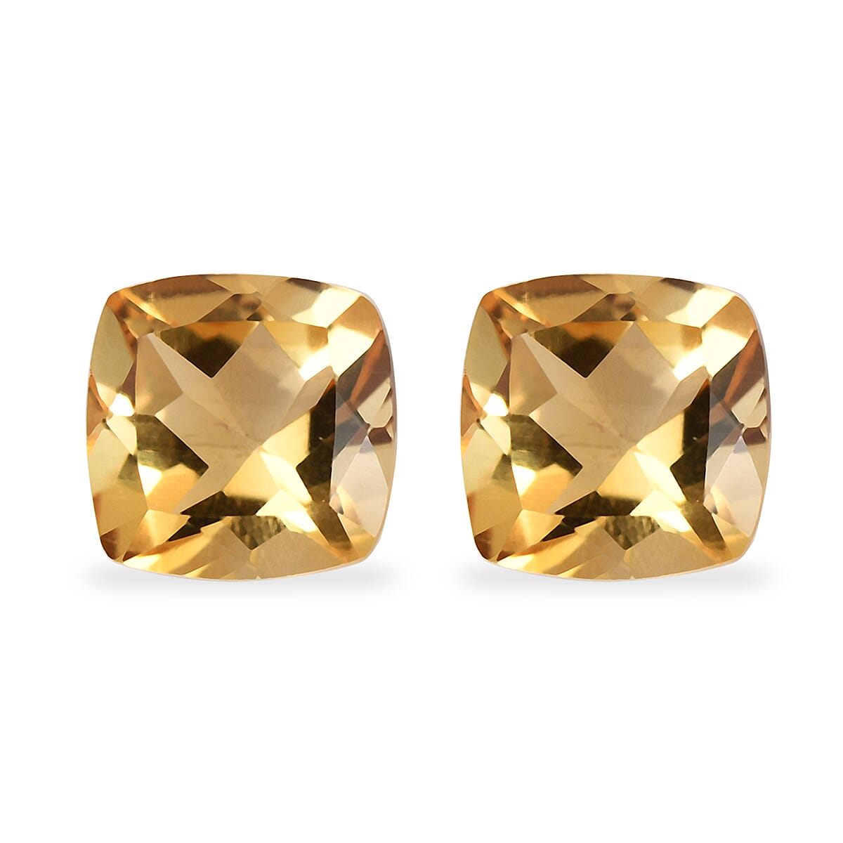 AA Citrine Set of 2 (Cush 5x5 mm) 1.02 ctw