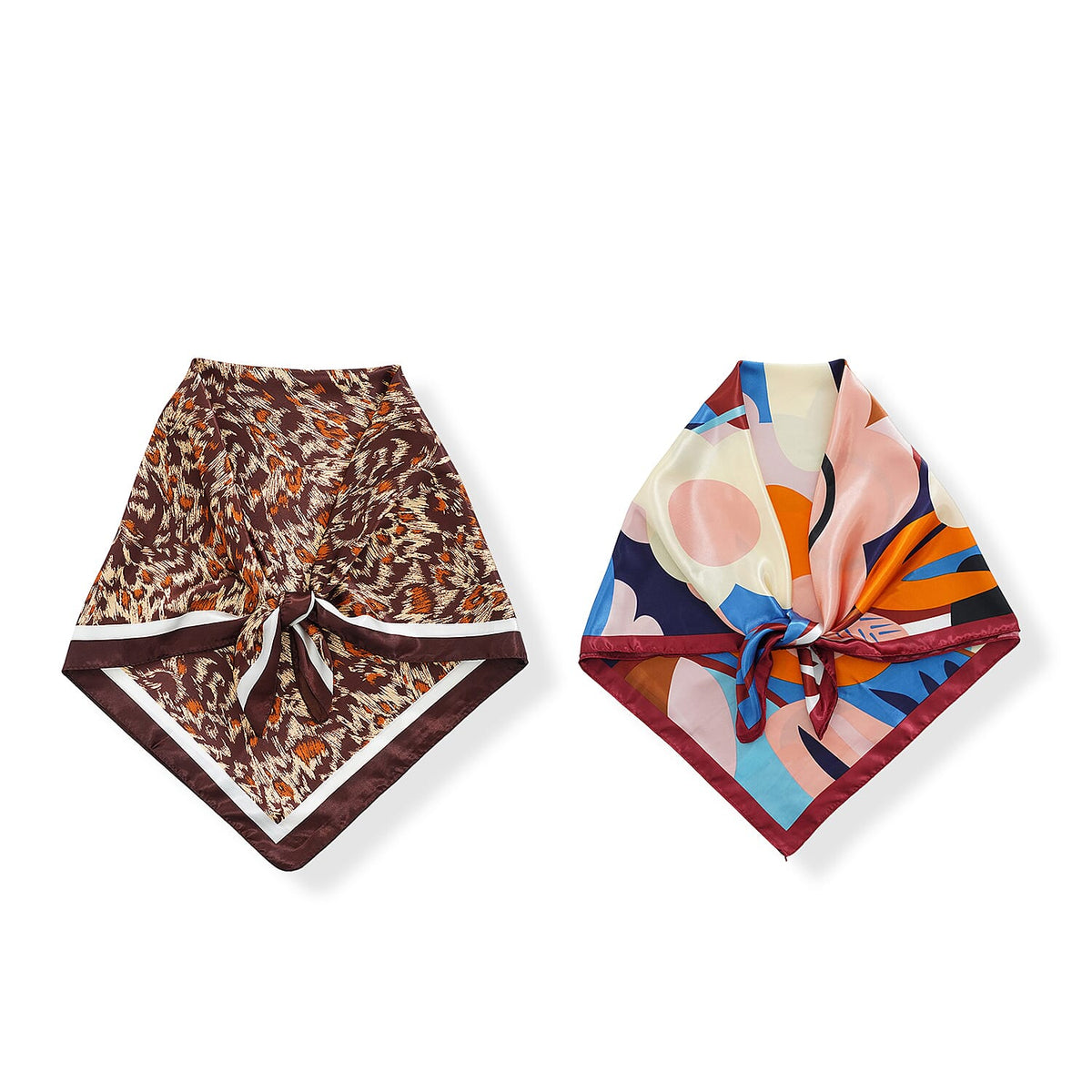Multi Color Set of 3pcs Scarf with 1 Peal Gift Box