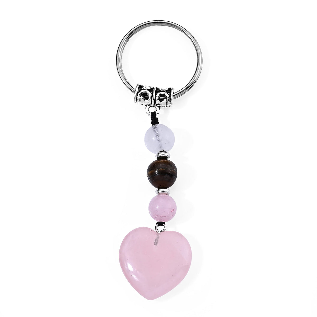 Green Aventurine 25.00 ctw Keychain in Silvertone