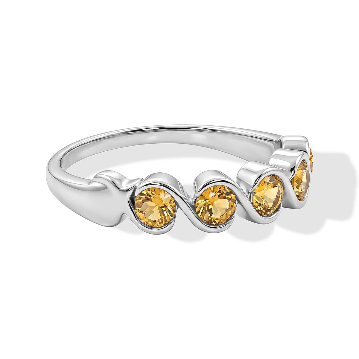 Brazilian Citrine Ring in Sterling Silver (Size 7.0) 0.35 ctw