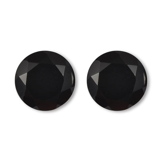 Black Onyx Set of 2 (Rnd 6 mm) 2.60 ctw