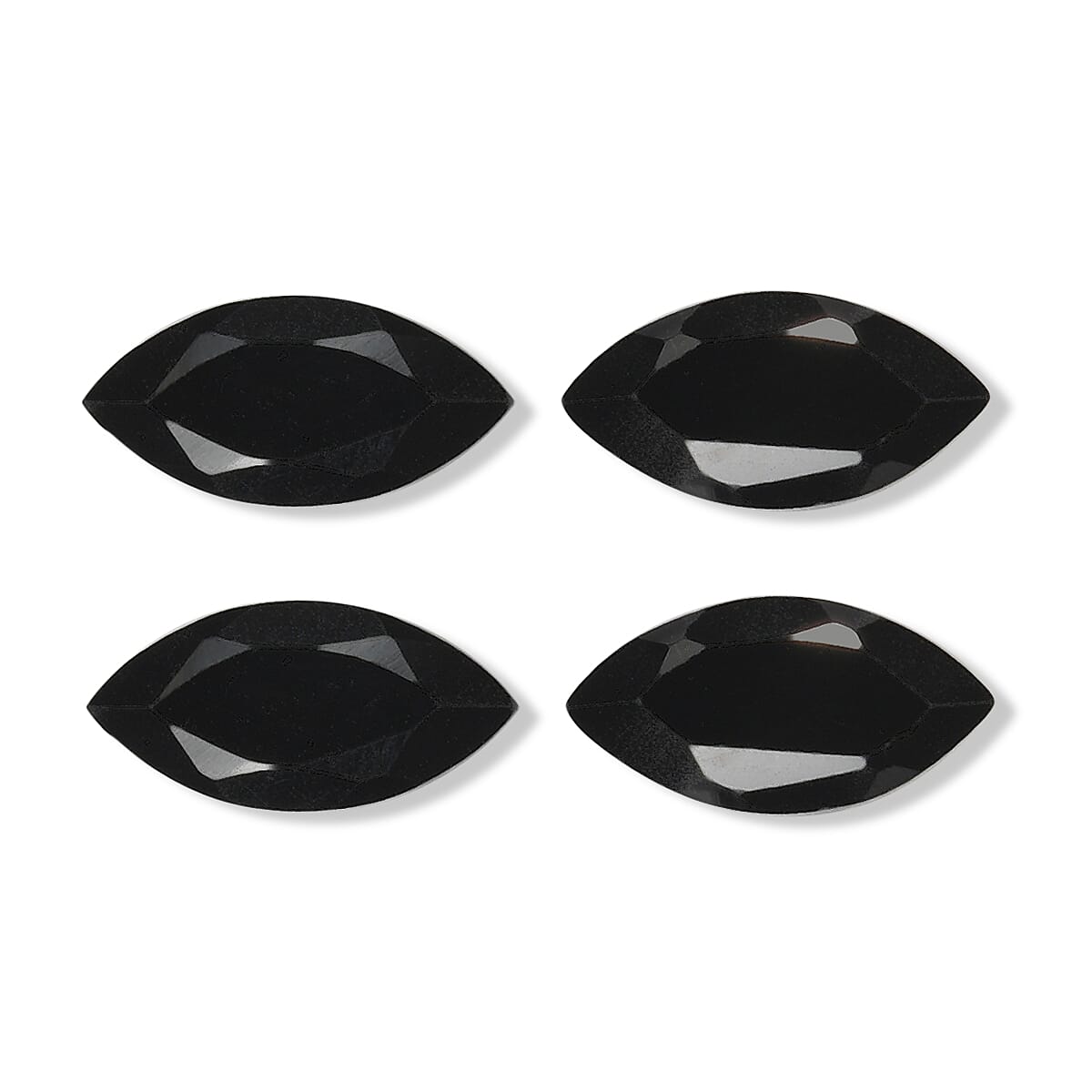 AA Thai Black Spinel Set of 4 (Mrq 6x3 mm) 1.31 ctw