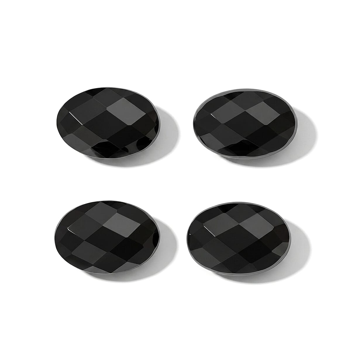 Thai Black Spinel Set of 4 (Ovl 6x4 mm) 1.70 ctw
