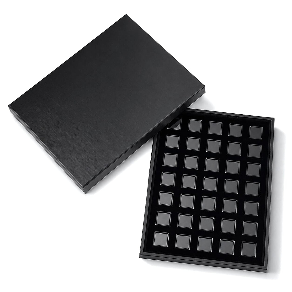 Livmore Black 35pcs Loose Gemstone Display Jewelry Box