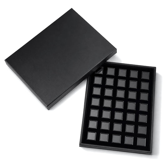 Livmore Black 35pcs Loose Gemstone Display Jewelry Box