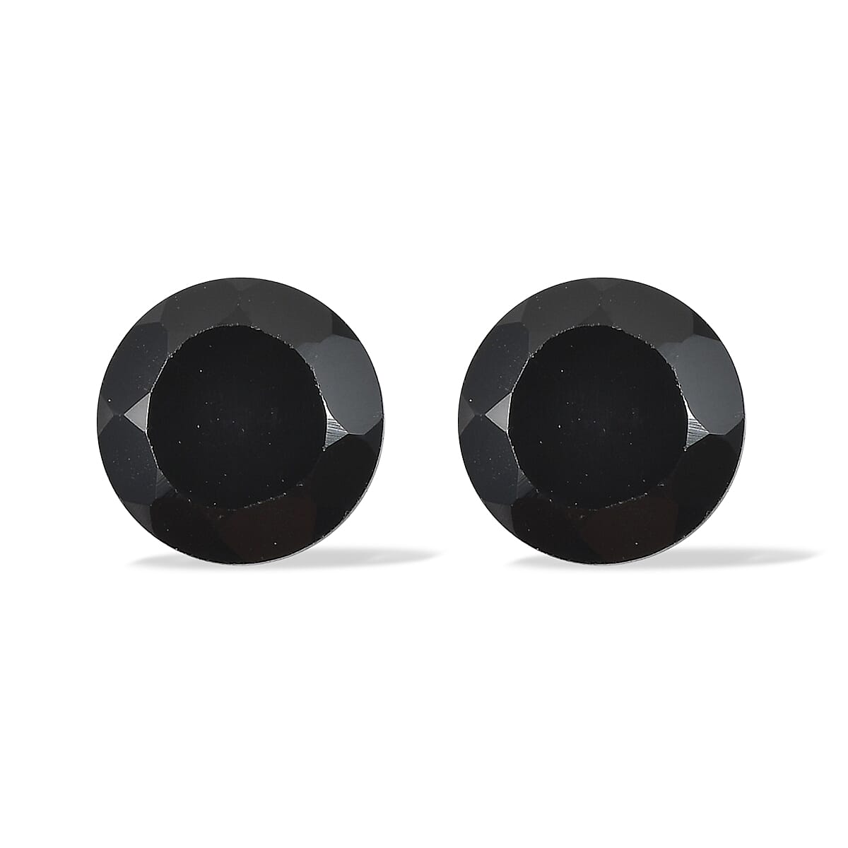 Thai Black Spinel Set of 2 (Rnd 5 mm) 1.88 ctw