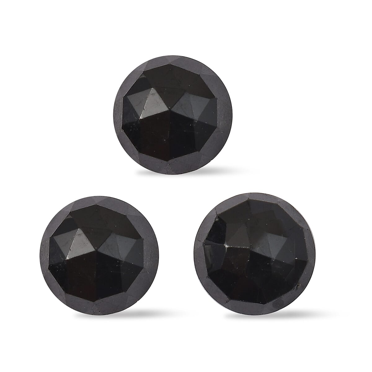 Thai Black Spinel Set of 3 (Rnd 5 mm) 1.66 ctw