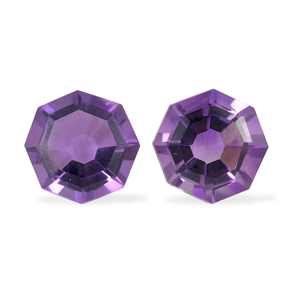 AA Bolivian Amethyst Set of 2 (Oct 6 mm) 1.33 ctw