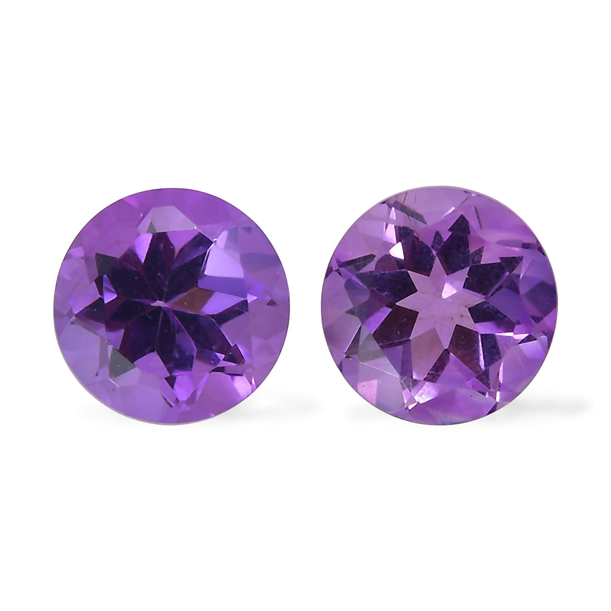 AA Bolivian Amethyst Set of 2 (Rnd 5 mm) 0.82 ctw
