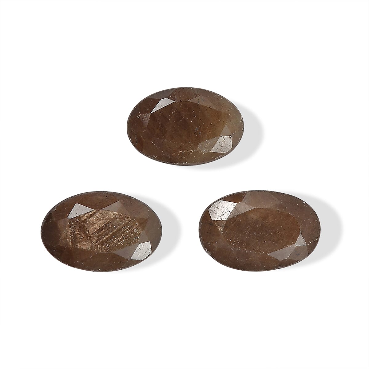 Chocolate Sapphire Set of 3 (Ovl 6x4 mm) 1.54 ctw