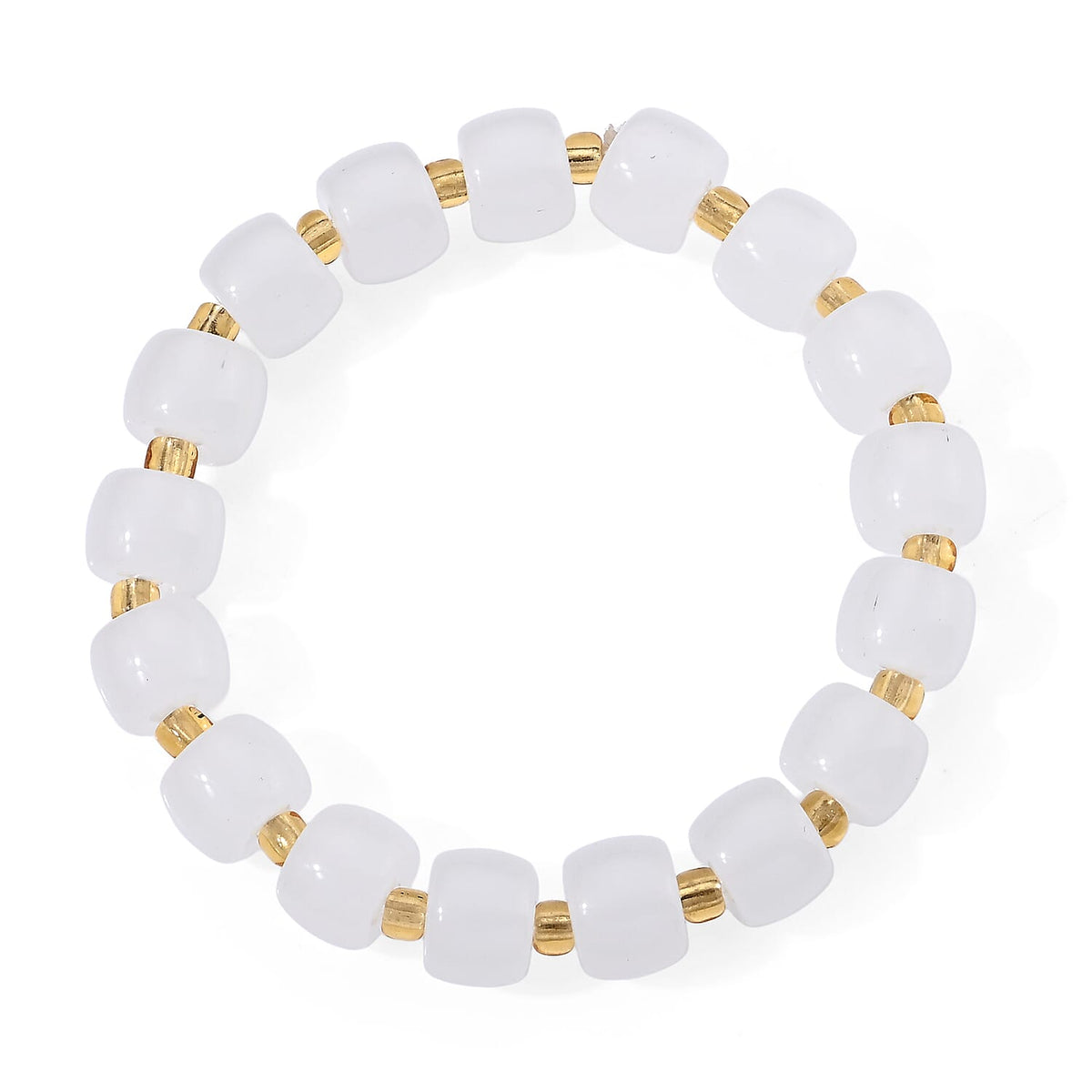 Nephrite 110.00 ctw Beaded Stretch Bracelet