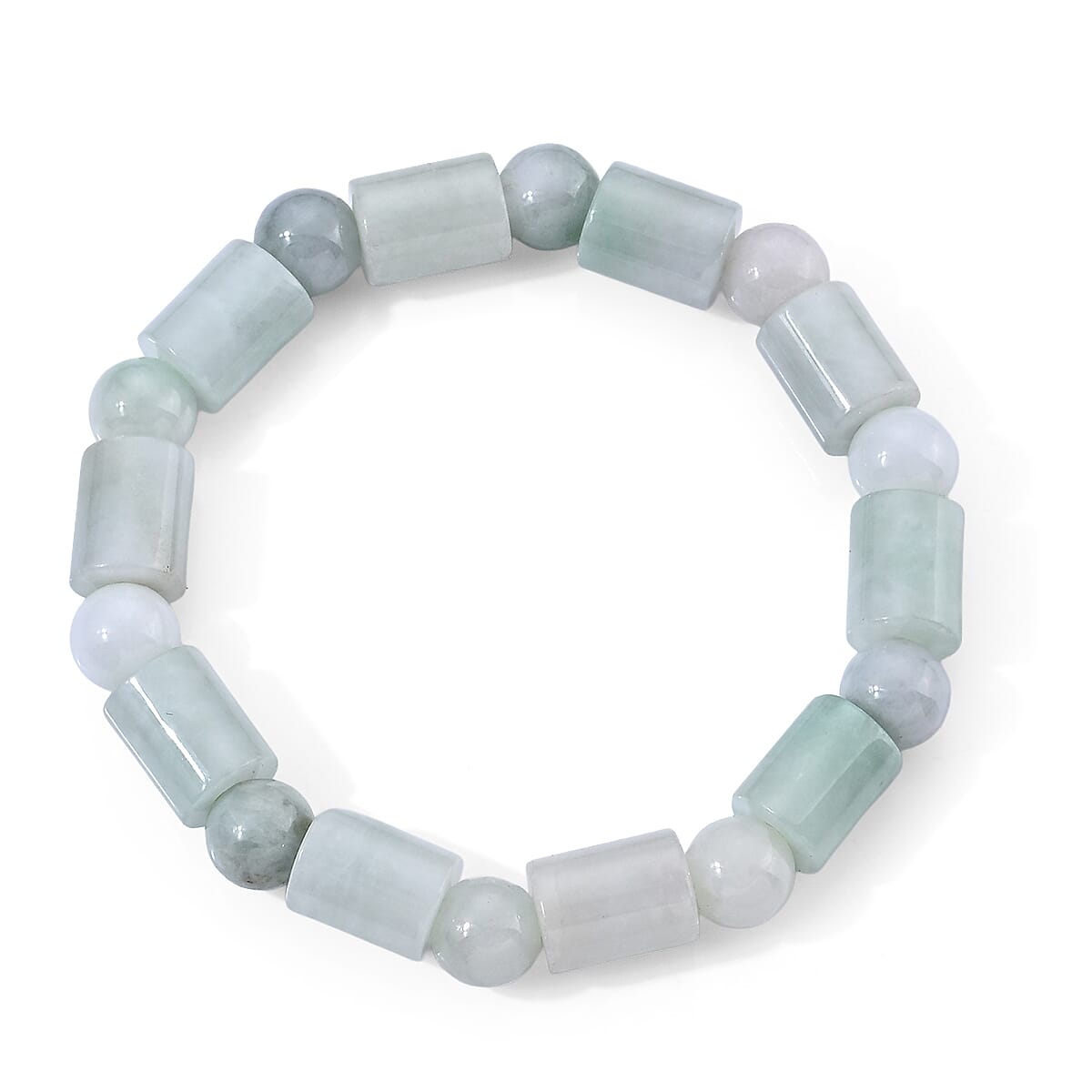 Jade Beaded Stretch Bracelet 130.00 ctw