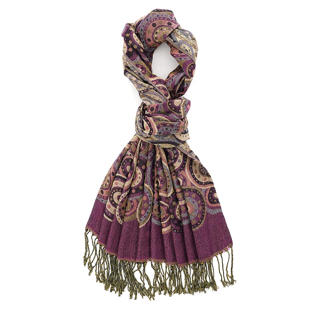 La Marey Blue Jacquard Scarf