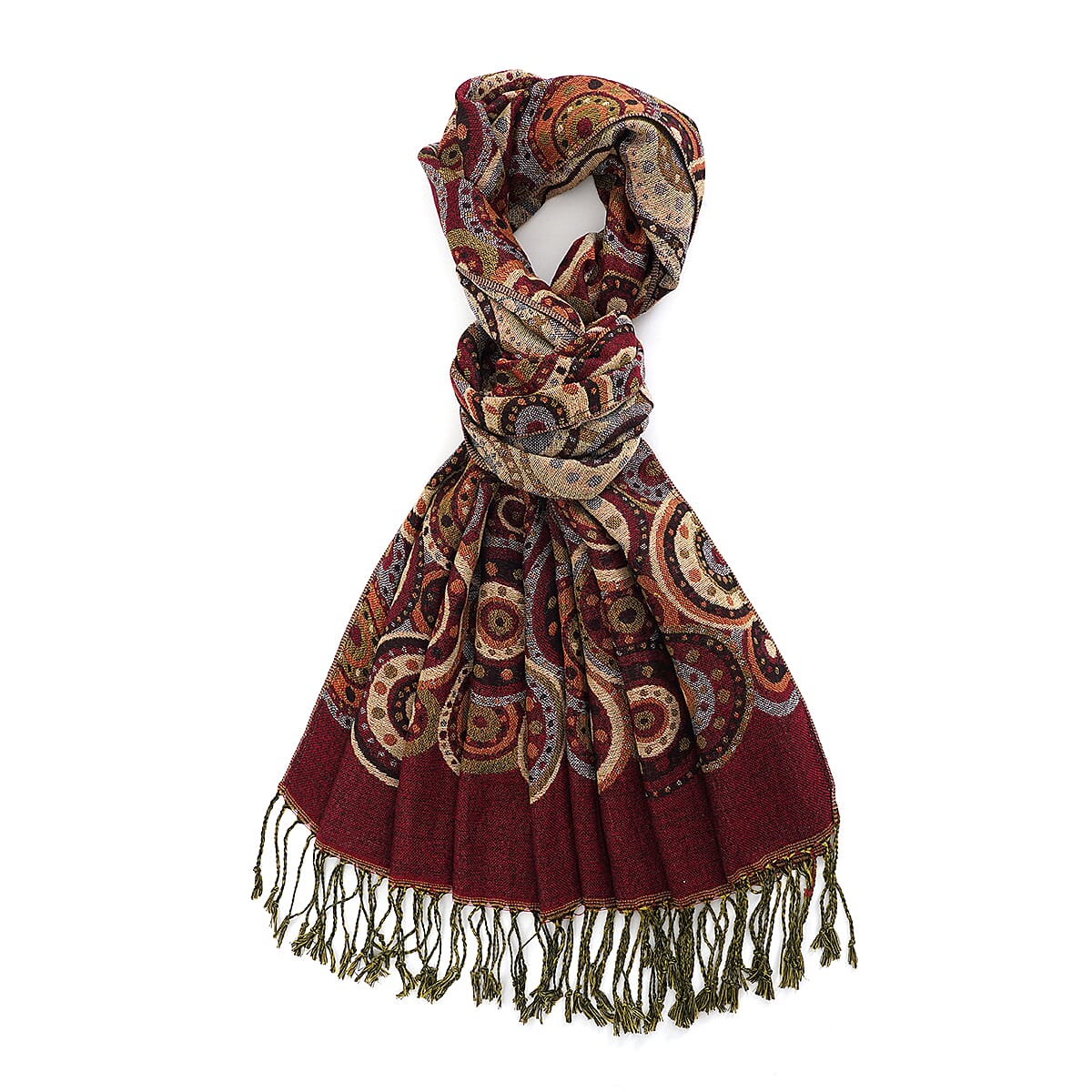 La Marey Pink Set of 3 Jacquard Scarf