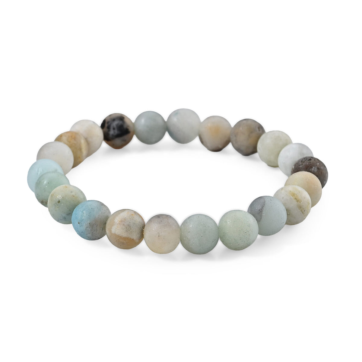 Amazonite 95.00 ctw Beaded Stretch Bracelet (6.25-6.75In)