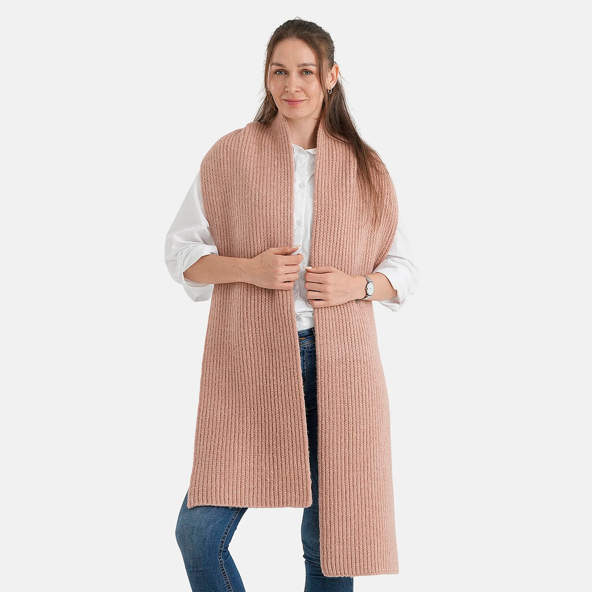 Gray Solid Colored Scarf
