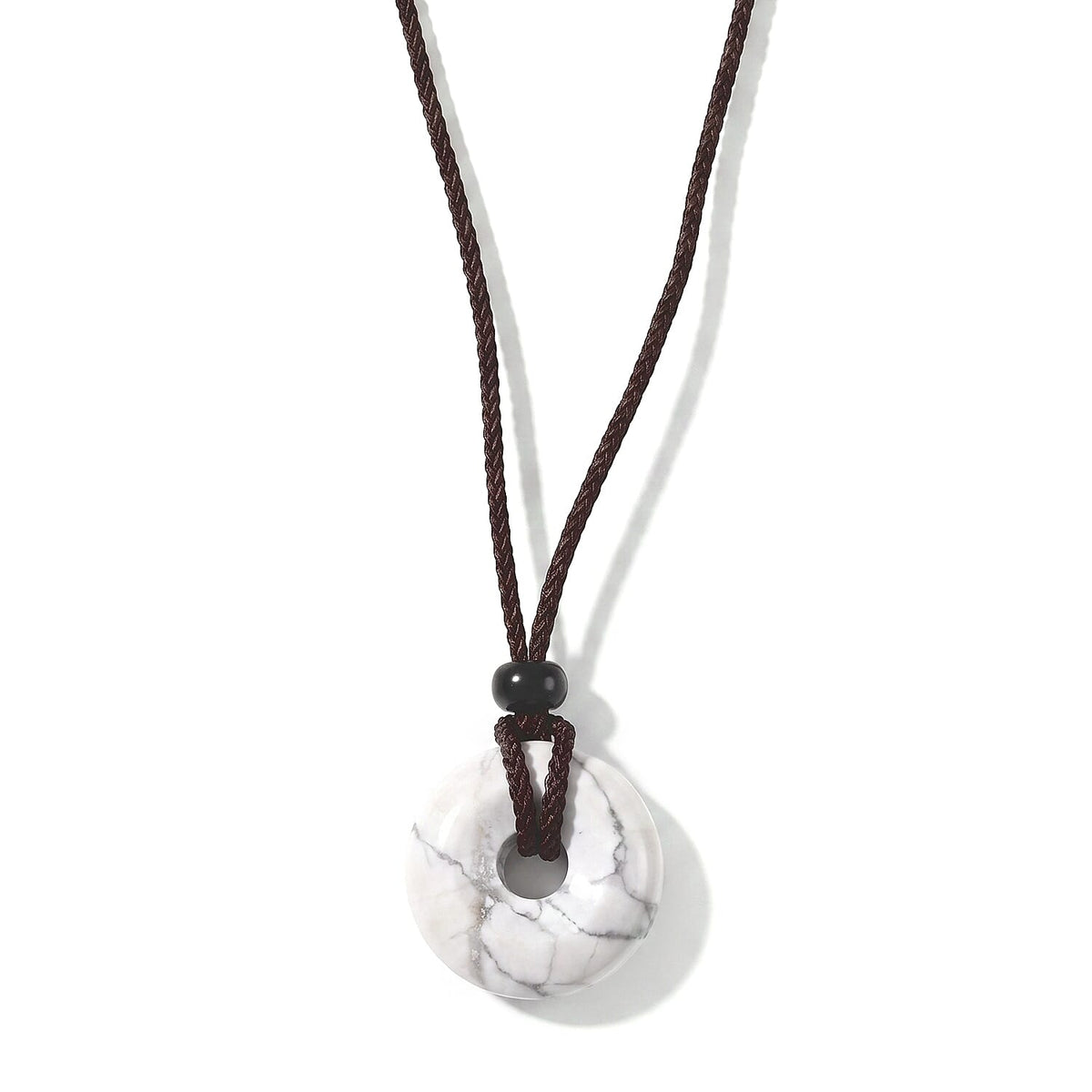 Green Aventurine 20.00 ctw Donut Necklace in Cord 20 Inches
