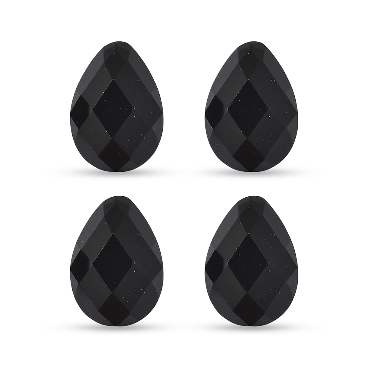 Black Onyx Set of 4 (Pear 6x4 mm) 0.99 ctw