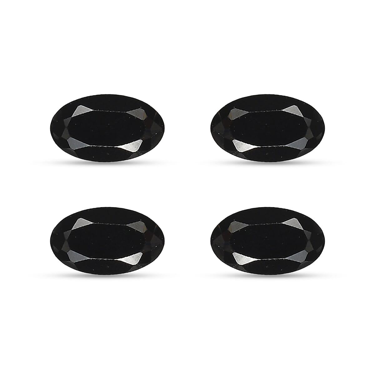Thai Black Spinel Set of 4 (Ovl 5x3 mm) 1.23 ctw
