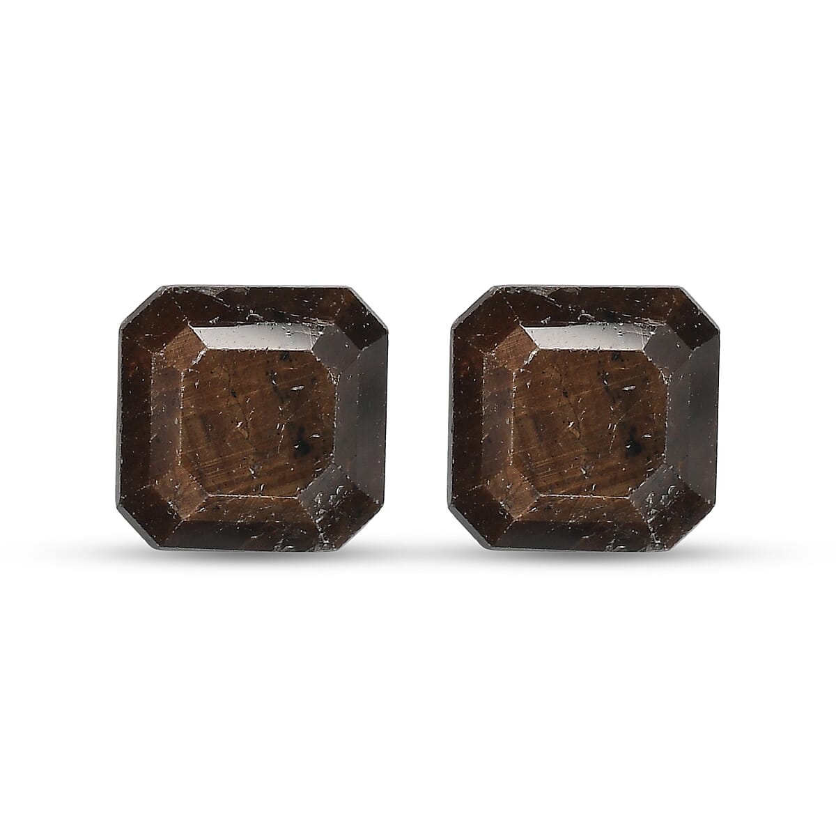 Chocolate Sapphire Set of 2 (Oct 6x6 mm) 2.50 ctw