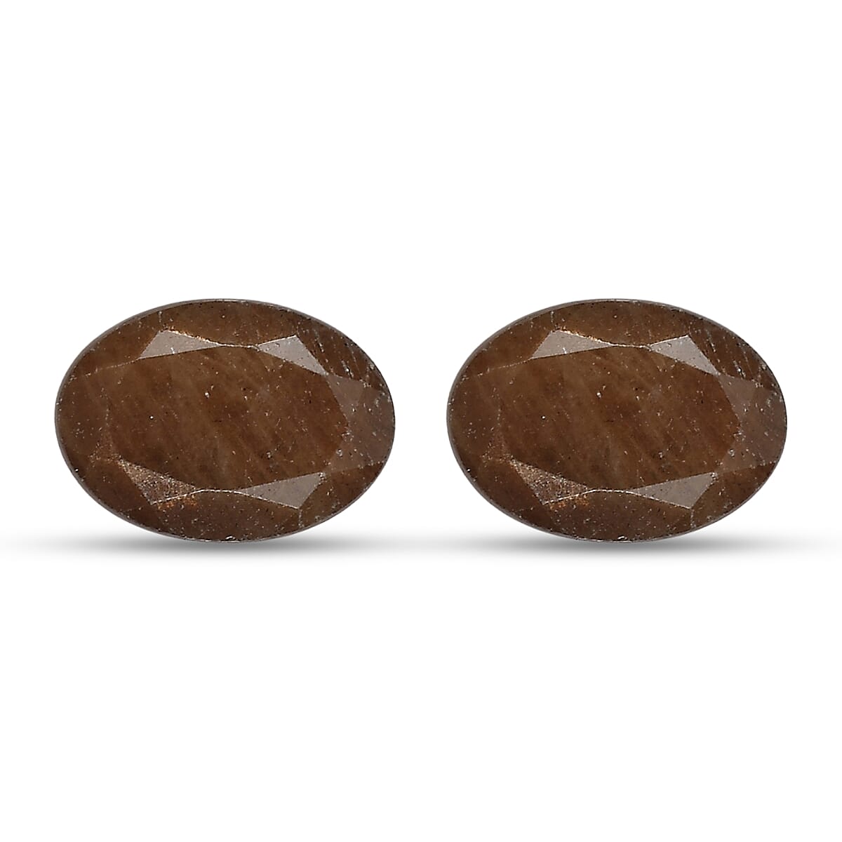 Chocolate Sapphire Set of 2 (Ovl 7x5 mm) 1.66 ctw