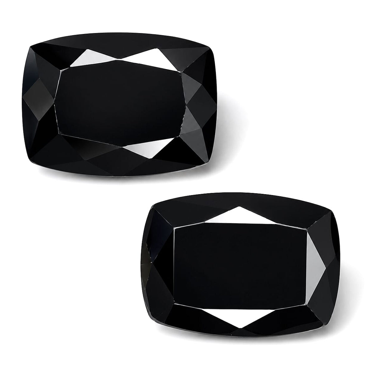 Black Tourmaline Set of 2 (Cush 7x5 mm) 1.65 ctw