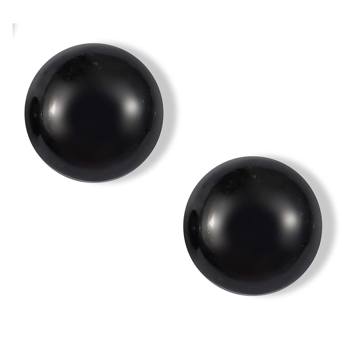 Black Tourmaline Set of 2 (Rnd 5 mm) 1.76 ctw