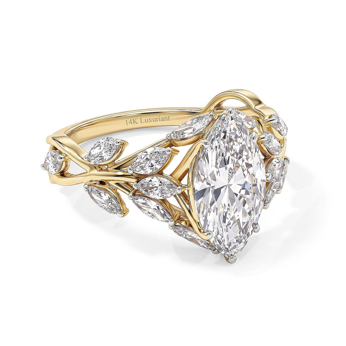 14K Yellow Gold Luxuriant Lab Grown Diamond (G-H, SI) Ring (Size 10.0) 3.50 ctw