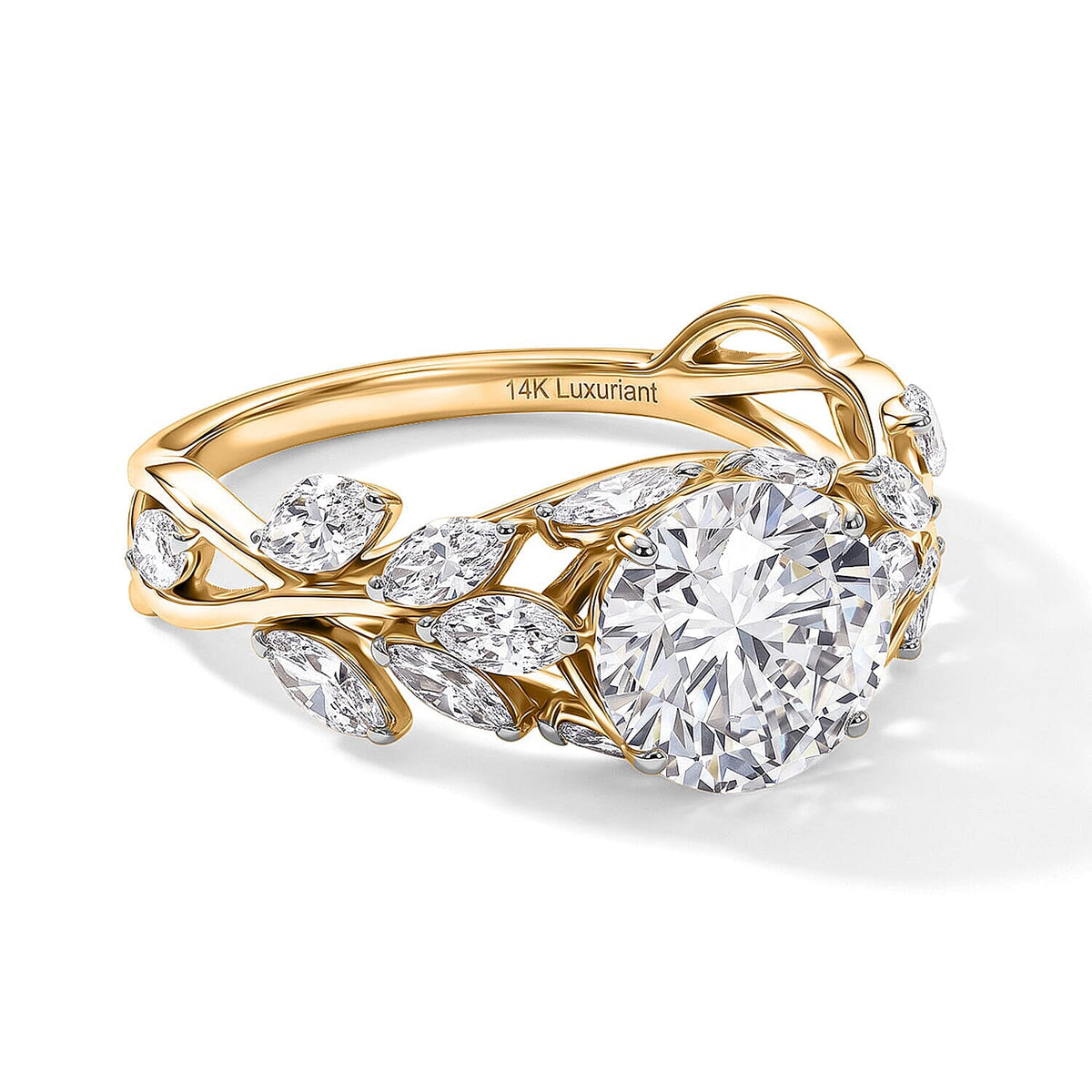 14K Yellow Gold Luxuriant Lab Grown Diamond (G-H, SI) Ring (Size 10.0) 3.50 ctw