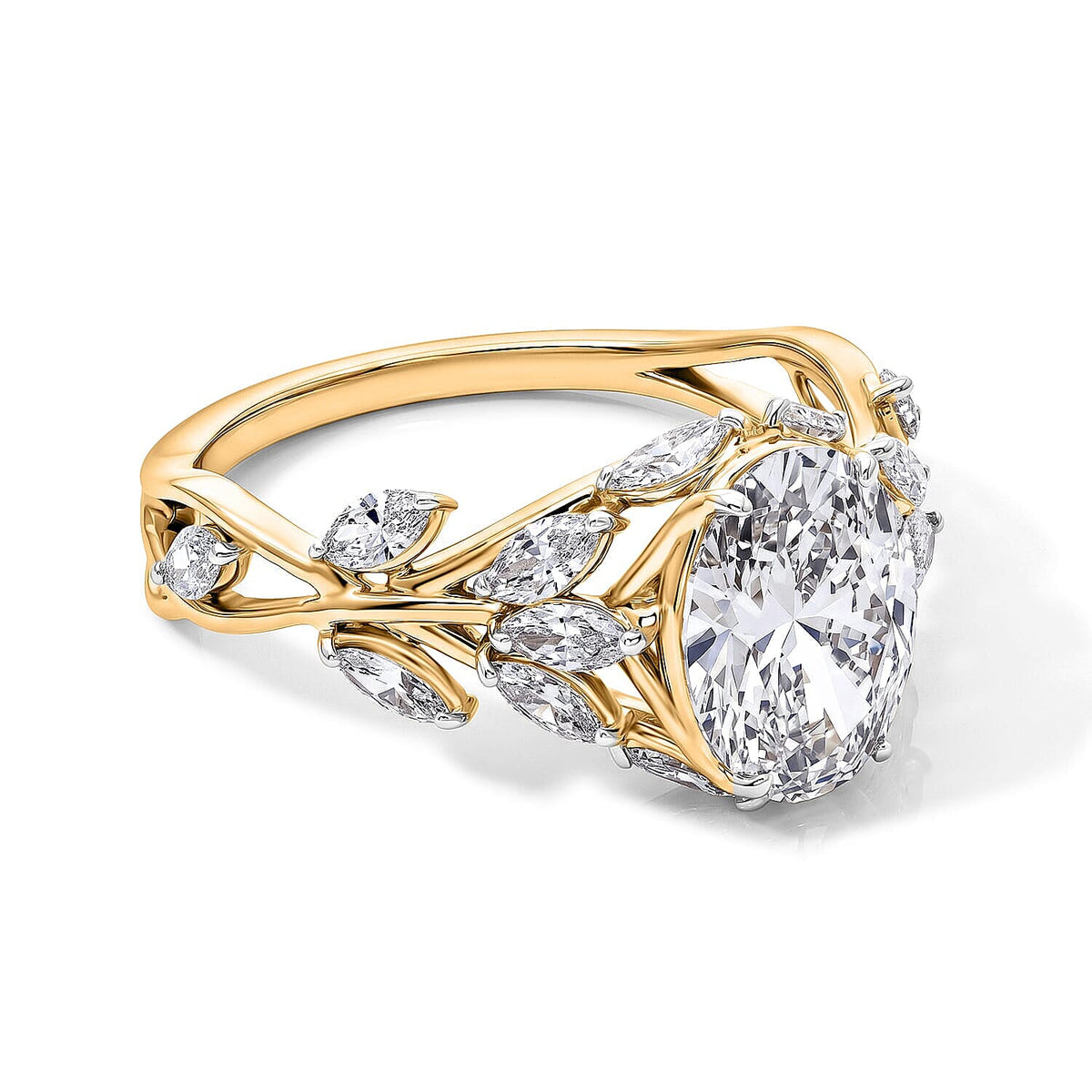 14K Yellow Gold Luxuriant Lab Grown Diamond (G-H, SI) Ring (Size 10.0) 3.50 ctw