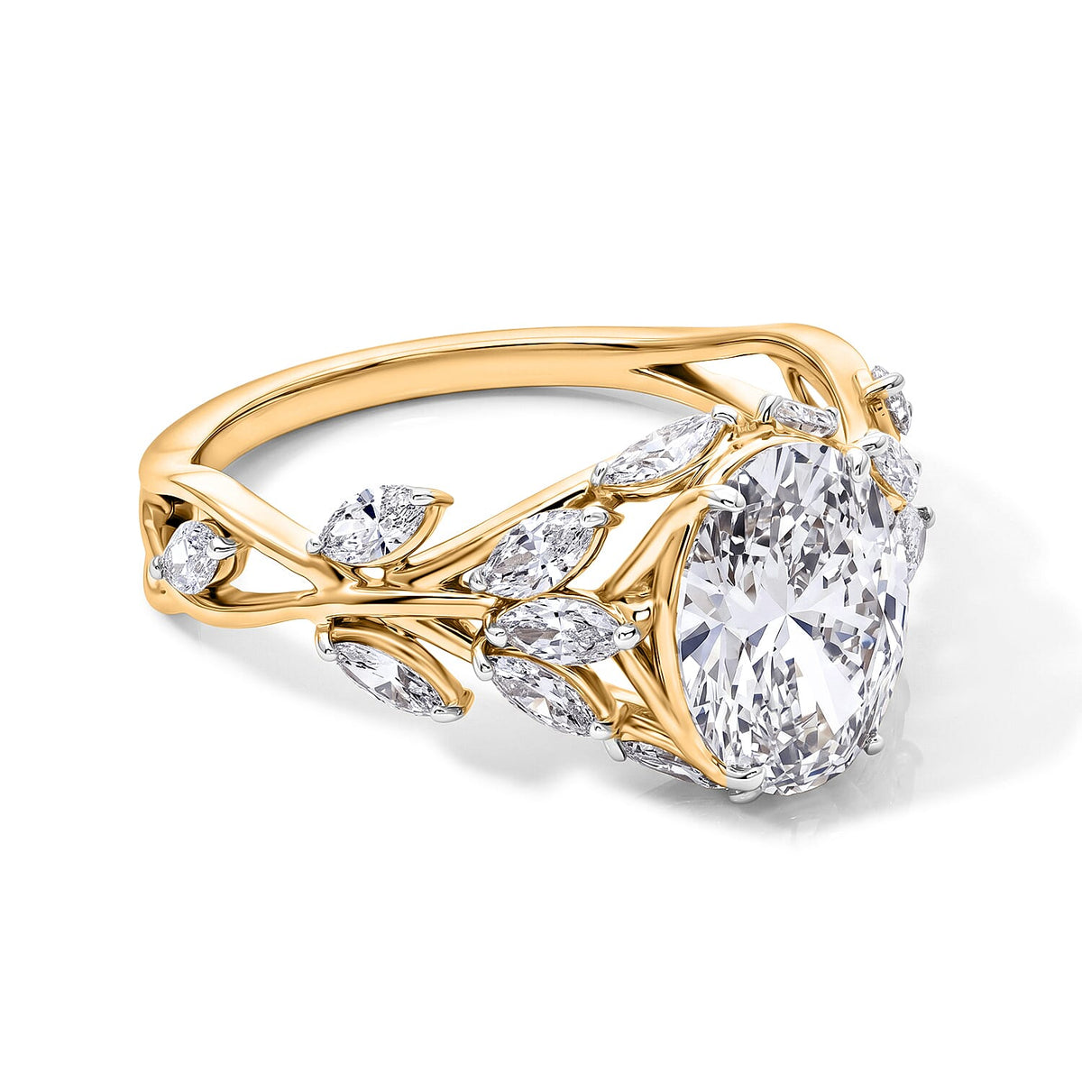 14K Yellow Gold Luxuriant Lab Grown Diamond (G-H, SI) Ring (Size 10.0) 3.50 ctw