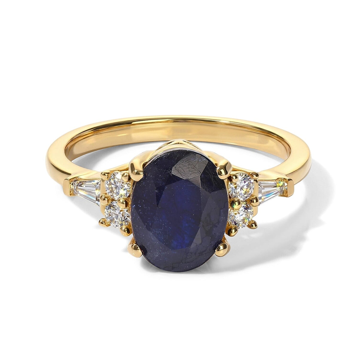 EverTrue Niassa Ruby (FF) and Moissanite 3.00 ctw Ring in 18K YG Plated (Size 10.0)