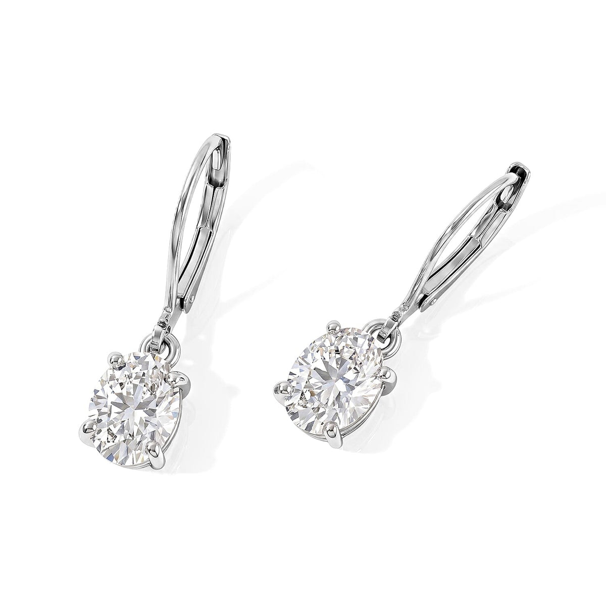 EverTrue Niassa Ruby (FF) 3.80 ctw Lever Back Earrings in 18K YG Plated
