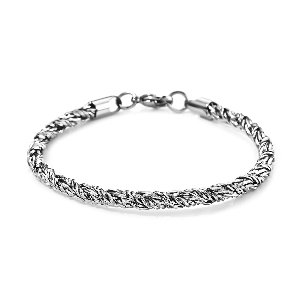 Classic Woven Bracelet in Stainless Steel (8.00 In)