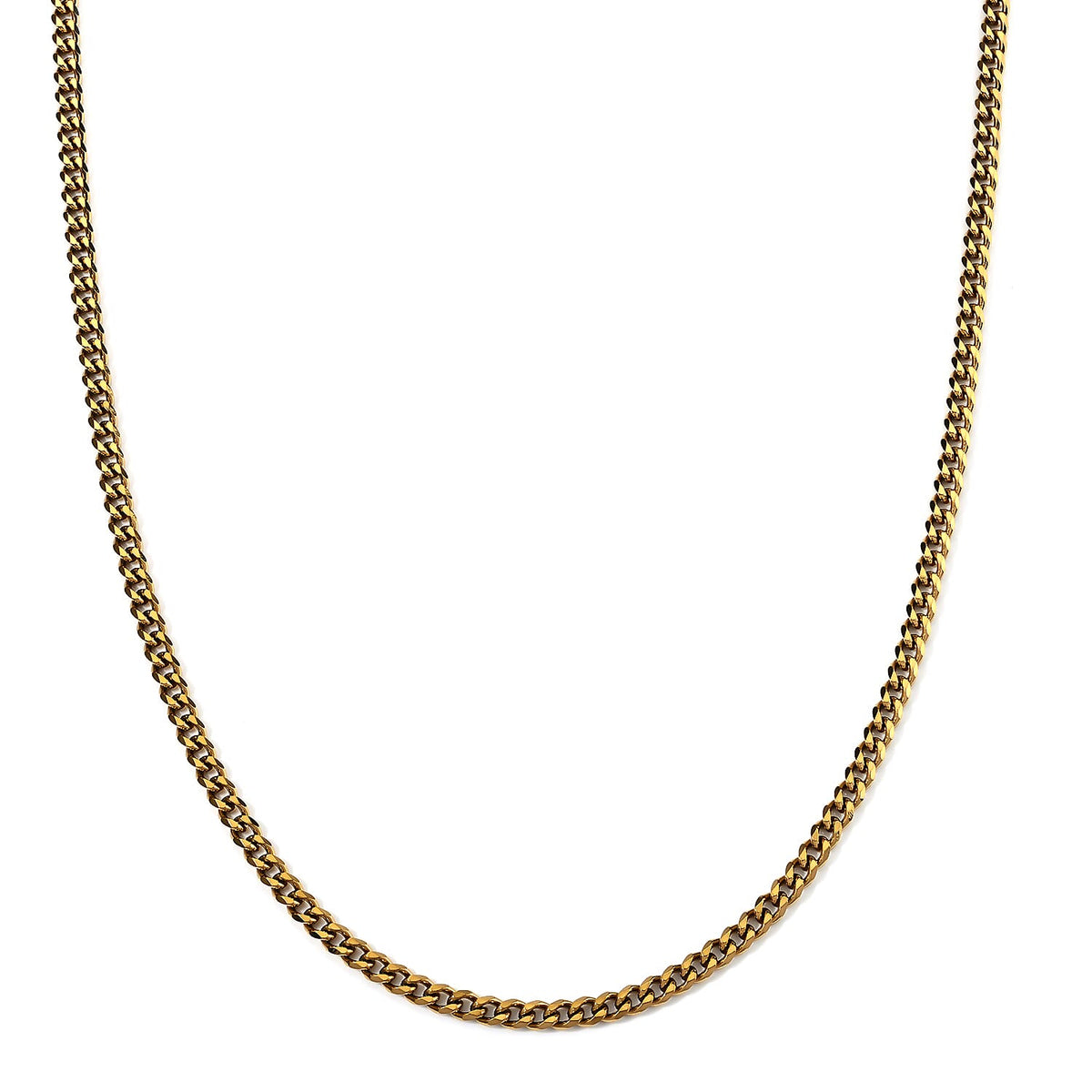 Necklace (22 Inches) in ION Plated Yellow Gold Stainless Steel