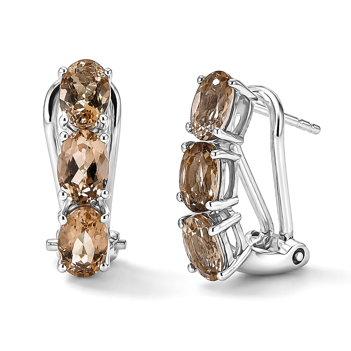 Yellow Scapolite 2.60 ctw Earrings in Rhodium Over Sterling Silver