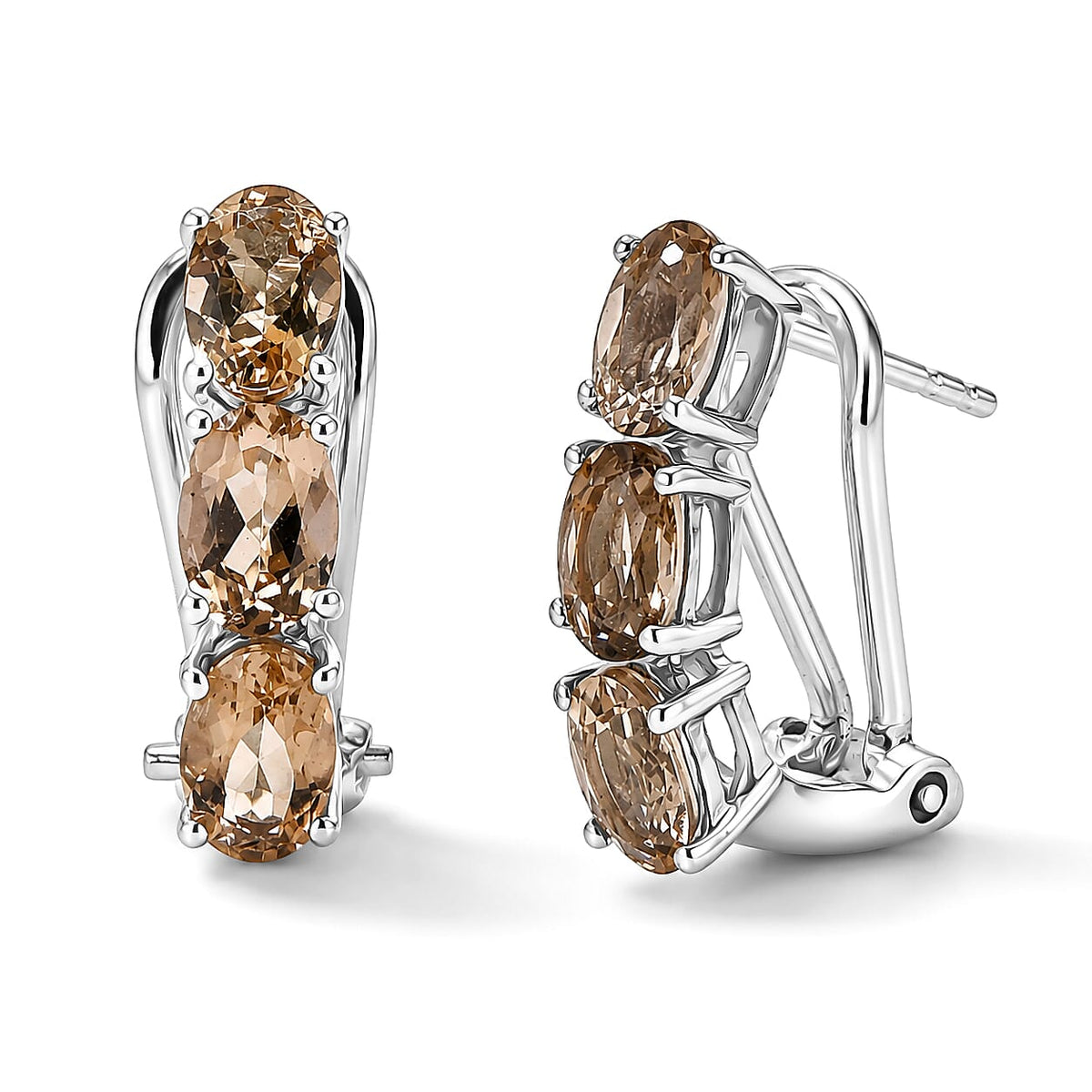 Yellow Scapolite 2.60 ctw Earrings in Rhodium Over Sterling Silver