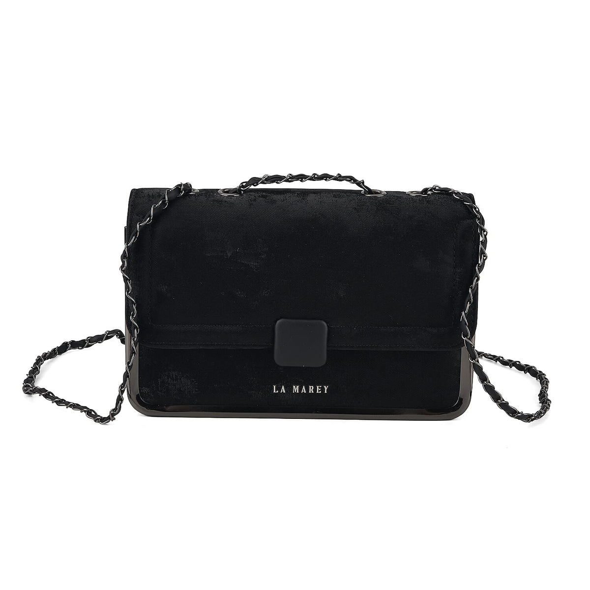 La Marey Coffee Faux Leather Wallet with Strap