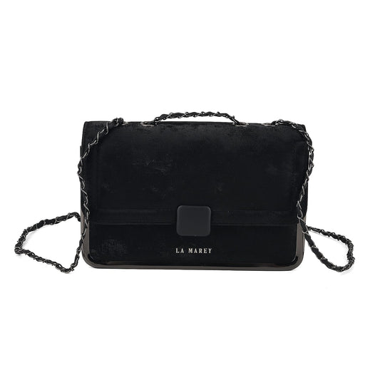 La Marey Coffee Faux Leather Wallet with Strap