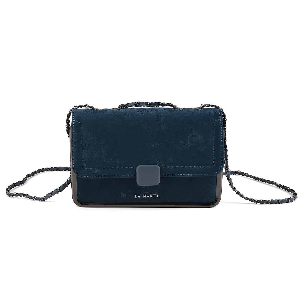 La Marey Coffee Faux Leather Wallet with Strap
